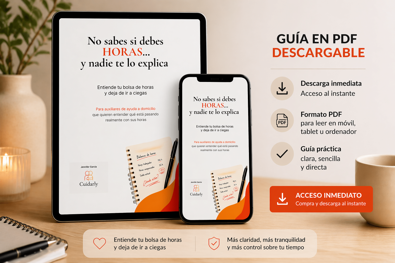 Guía bolsa de horas auxiliares ayuda a domicilio